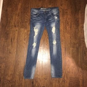 Distressed jeans
